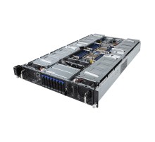 G291-2G0 (rev. 100) 2U 16x Single Slot GPU (Tesla T4 only), Dual Intel® Xeon® Scalable, 24x "RDIMM/LRDIMM DDR4, 2x 10Gb/s BASE-T (i550-AM), Aspeed AST2500, 8x 2.5" NVMe/SATA HS HDD/SSD, 2xPCIe Gen3 x16 LPHL, 2x2200W"