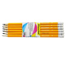 Карандаш ч/г Silwerhof Basic 120636-00 2мм HB шестигран. дерево карт.пер. ластик