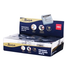 Ластик Deli EH02610 42х42х12мм серый клячка картонный дисплей