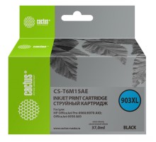Картридж струйный Cactus CS-T6M15AE №903XL(есть ограничения по прошивке) черный (37мл) для HP OJP 6950/6960/6970
