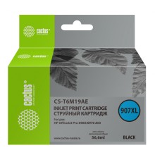 Картридж струйный Cactus CS-T6M19AE №907XL черный (56.6мл) для HP OJP 6950/6960/6970