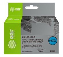 Картридж струйный Cactus CS-L0R40AE 957XL черный (73мл) для HP OfficeJet 8210/8218/8720/8725/8730