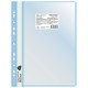Папка-скоросшиватель Silwerhof A4 прозрач.верх.лист 10 вкладышей боков.перф. полипропилен голубой