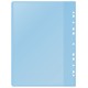 Папка-скоросшиватель Silwerhof A4 прозрач.верх.лист 10 вкладышей боков.перф. полипропилен голубой