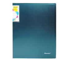 Папка на 2-х кольцах Silwerhof Perlen 271957-75 A4 1мм кор.38мм внутр. с вставкой зеленый металлик