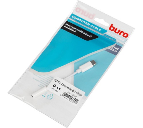 Переходник Buro BHP TPC-JCK Jack 3.5 (f)-USB Type-C (m) белый Переходник Buro BHP TPC-JCK Jack 3.5 (f)-USB Type-C (m) белый