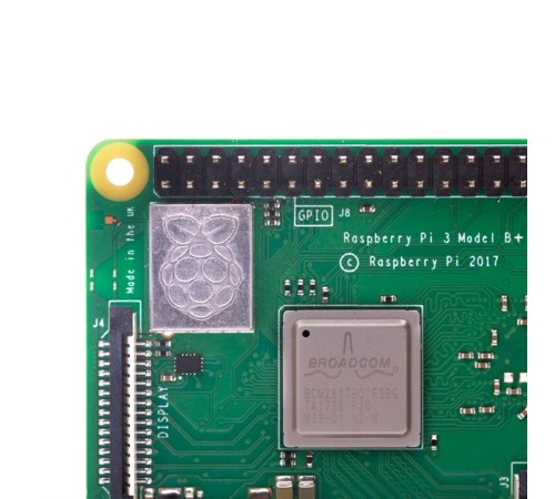 Raspberry Pi 3 Model B+ (RA433, E14 Version) Retail, 1GB RAM, Cortex-A53 (ARMv8) 64-bit SoC @ 1.4GHz Broadcom BCM2837B0 CPU, WiFi, Bluetooth, 40-pin extended GPIO, 4x USB 2.0, HDMI,  USB-microB Power разъем (RASP1925) (137-3331) RTL {96}, (640259)(442174