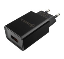 Адаптер питания Cablexpert MP3A-PC-17 QC3.0 5/9/12V 3A USBA Черный