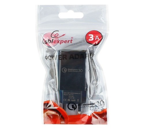 Адаптер питания Cablexpert MP3A-PC-17 QC3.0 5/9/12V 3A USBA Черный Адаптер питания Cablexpert MP3A-PC-17 QC3.0 5/9/12V 3A USBA Черный
