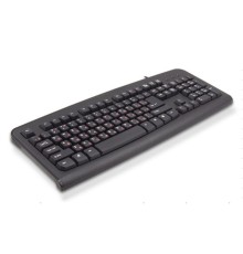 K-0494 RLSK USB Standart Black 104 keyboard with RUS/LAT keys and Special scroll key, Rus(red)/Lat(white),LOGO: LIME(logo color: white), brown box, cable: 1.5 m {20}