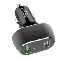 Зарядное устройство ACD АЗУ (ACD-С632P-V1B) 63Вт, Автомобильное ЗУ, 2xUSB 1PD+1QC, 3.6;20В/3А RTL