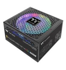 Блок питания Thermaltake ATX 650W Toughpower GF1 ARGB 80+ gold (24+4+4pin) APFC 140mm fan color LED 9xSATA Cab Manag RTL