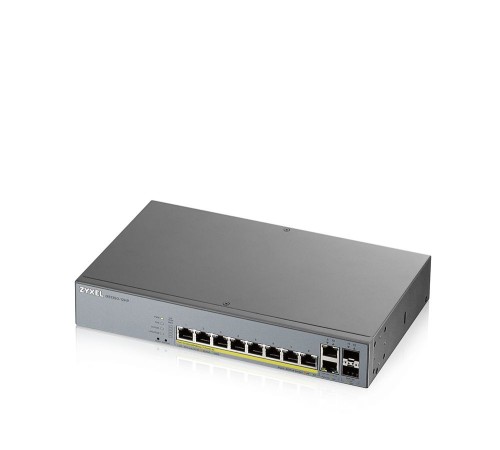 Коммутатор Zyxel NebulaFlex Pro GS1350-12HP-EU0101F 10G 2SFP 8PoE+ 130W управляемый
