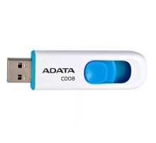 16GB ADATA C008 USB Flash [AC008-16G-RWE] USB 2.0, White/Blue, RTL (609642)