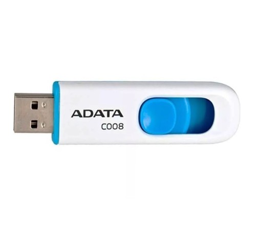16GB ADATA C008 USB Flash [AC008-16G-RWE] USB 2.0, White/Blue, RTL (609642)