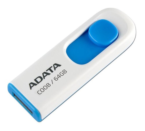 Флэш-накопитель USB2 64GB WH./BLUE AC008-64G-RWE ADATA Флэш-накопитель USB2 64GB WH./BLUE AC008-64G-RWE ADATA