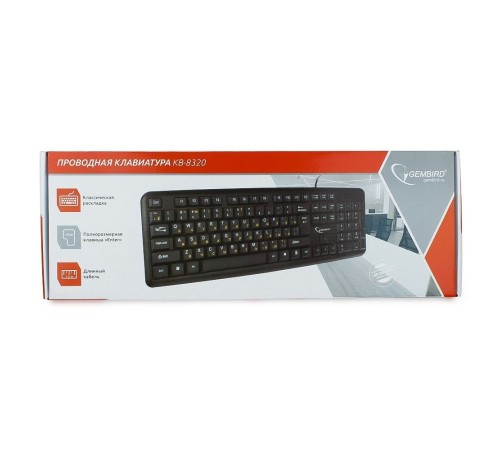 Клавиатура Gembird KB-8320U-BL, черный, USB, 104 клавиши Клавиатура Gembird KB-8320U-BL, черный, USB, 104 клавиши
