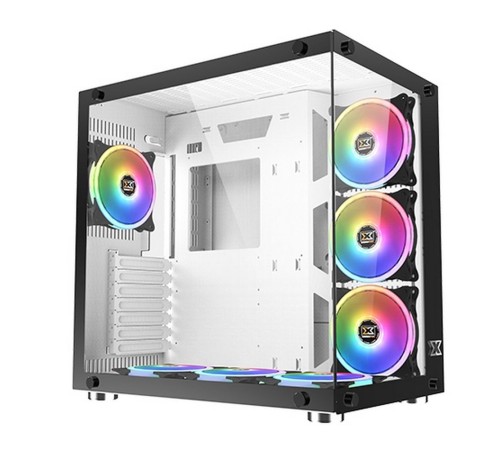 Корпус Xigmatek Aquarius Plus White EN46430 ATX, USB3.0x2+USB2.0x1, Front &Left TG, 7PCS AY120 Fan, EN46430 Frontx3+Bottomx3+Rearx1