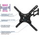Кронштейн для телевизора Kromax DIX-25 черный 24"-55" макс.20кг настенный поворотно-выдвижной и наклонный