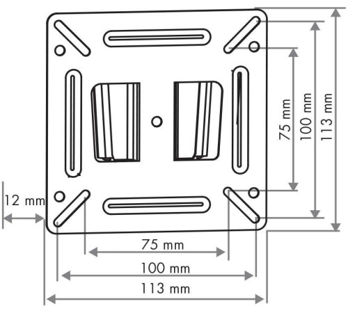 Кронштейн для телевизора Arm Media LCD-01 черный 15"-32" макс.15кг настенный фиксированный