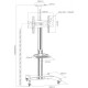 Подставка для телевизора Arm Media PT-STAND-11 черный 32"-65" макс.40кг напольный фиксированный