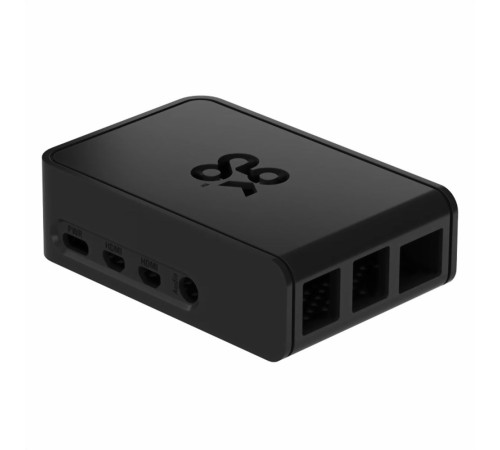 Raspberry Pi 4 Model B Official Case Okdo Slide Series, Black, Retail, для Raspberry Pi 4 Model B  (187-3796/187-3799)(ASM-1900138-21) RTL {96} (815065)