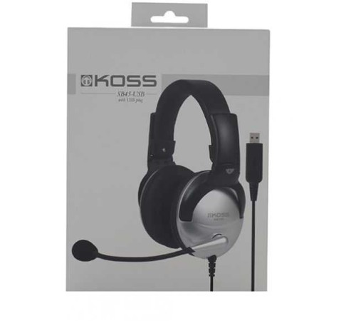 Наушники с микрофоном Koss SB45-USB черный/серебристый 2.4м мониторные оголовье (15116464) Наушники с микрофоном Koss SB45-USB черный/серебристый 2.4м мониторные оголовье (15116464)