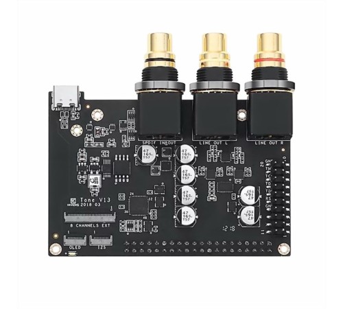 Плата интерфейсная Khadas Tone Board VIMs Edition Hi-Res Audio Board, Hi-Fi, XMOS, ES9038Q2M, GPIO Header, KTONE-V-001
