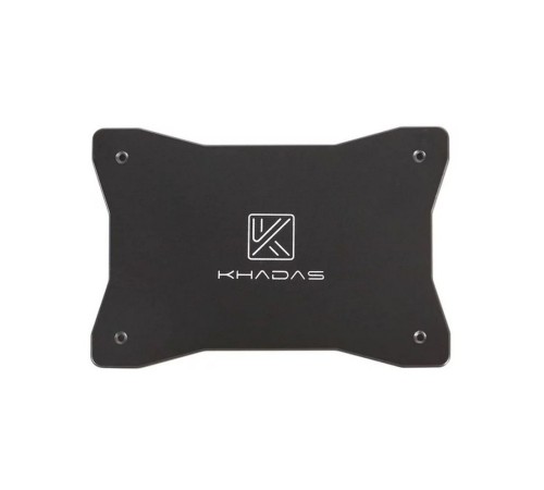 Аксессуары Khadas Heavy Metal Plate For DIY Case, with Khadas LOGO, Black, CNC Carving, KCS-MP-001