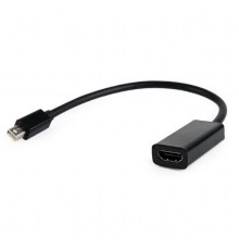 Cablexpert Переходник miniDisplayPort - HDMI, 20M/19F, кабель 15см, черный, пакет (A-mDPM-HDMIF-02)