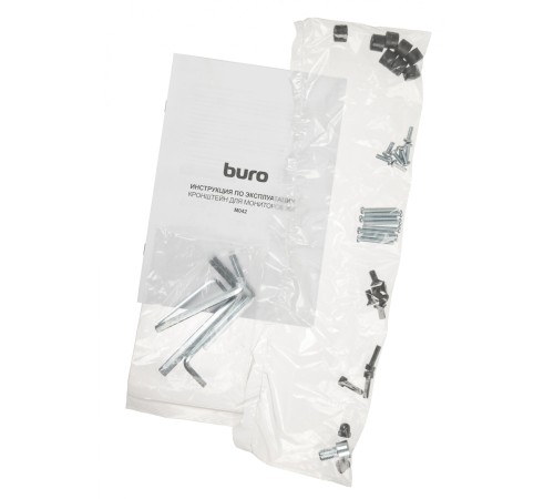 Кронштейн для мониторов ЖК Buro M042 черный 17"-27" макс.8кг настольный поворот и наклон