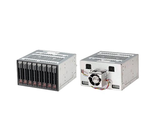 Supermicro CSE-M28SACB Cage CSE-M28SACB - Mobile Rack in 2x5.25" for 8x2.5" HDD Hot-swap SAS3(12Gbps)/SATA