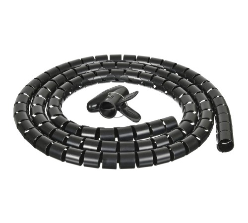 Кабельный органайзер Buro BHP CG252B Spiral Hose 25x2000mm Black Кабельный органайзер Buro BHP CG252B Spiral Hose 25x2000mm Black