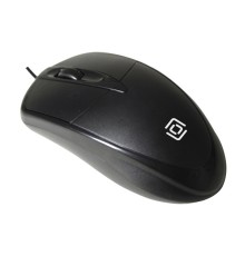 Мышь Оклик 125M черный оптическая (1200dpi) USB (2but)