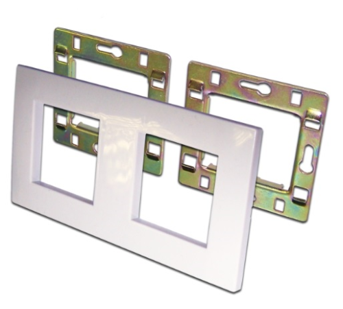 Рамка Lanmaster LAN-FRS45X45/2-WH 45x45 2x45x45 белый Рамка Lanmaster LAN-FRS45X45/2-WH 45x45 2x45x45 белый