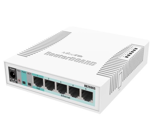 Коммутатор MikroTik RB260GS CSS106-5G-1S 5G 1SFP управляемый Коммутатор MikroTik RB260GS CSS106-5G-1S 5G 1SFP управляемый
