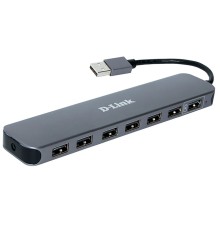 Разветвитель USB 2.0 D-Link DUB-H7 7порт. черный (DUB-H7/E1A)