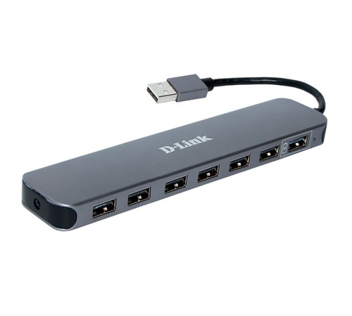 Разветвитель USB 2.0 D-Link DUB-H7 7порт. черный (DUB-H7/E1A)