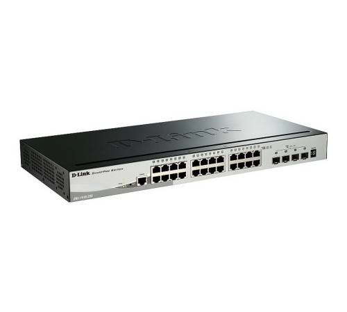 Коммутатор D-Link DGS-1510-28X/A1A, PROJ L2+ Smart Switch with 24 10/100/1000Base-T ports and 4 10GBase-X SFP+ ports.16K Mac address, 802.3x Flow Control, 802.3ad Link Aggregation, 802.1Q VLAN, Traffic Segmenta (DGS-1510-28X/A1A)