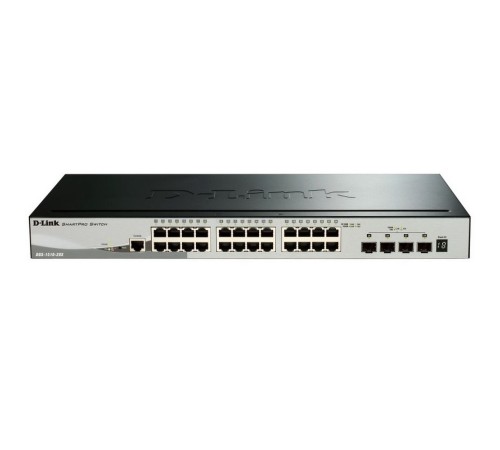 Коммутатор D-Link DGS-1510-28X/A1A, PROJ L2+ Smart Switch with 24 10/100/1000Base-T ports and 4 10GBase-X SFP+ ports.16K Mac address, 802.3x Flow Control, 802.3ad Link Aggregation, 802.1Q VLAN, Traffic Segmenta (DGS-1510-28X/A1A)