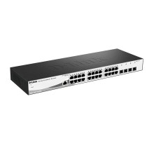 Коммутатор D-Link DGS-1210-28/ME/A2B, L2 Managed Switch with 24 10/100/1000Base-T ports and 4 1000Base-X SFP ports. 16K Mac address, 802.3x Flow Control, 4K of 802.1Q VLAN, 802.1p Priority Queues, Traffic Segmen (DGS-1210-28/ME/A2B)