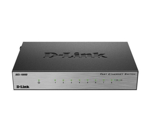 Коммутатор D-Link DES-1008D/L2B 8x100Mb неуправляемый