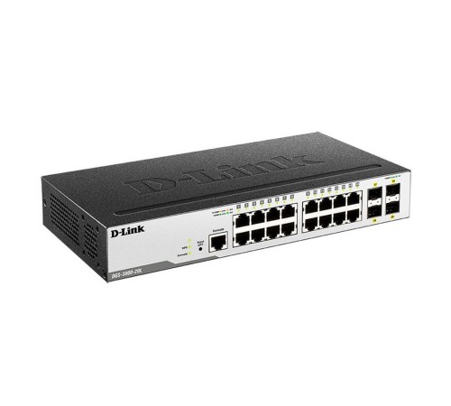 Коммутатор D-Link DGS-3000-20L/B1A 16G 4SFP управляемый
