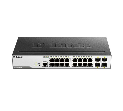 Коммутатор D-Link DGS-3000-20L/B1A 16G 4SFP управляемый