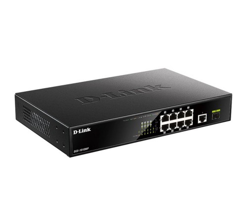 Коммутатор D-Link DGS-1010MP/A1A 9G 1SFP 8PoE 125W неуправляемый