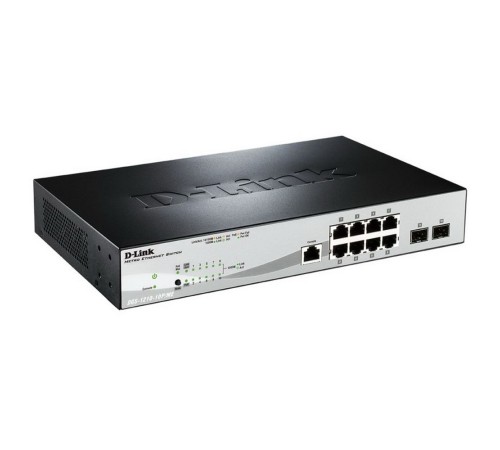 Коммутатор D-Link DGS-1210-10P/ME/A1A 8G 2SFP 8PoE управляемый