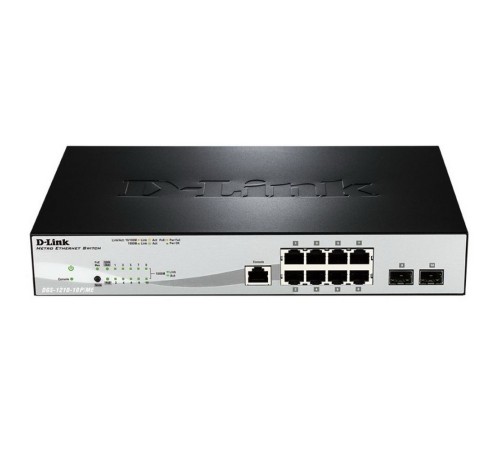 Коммутатор D-Link DGS-1210-10P/ME/A1A 8G 2SFP 8PoE управляемый