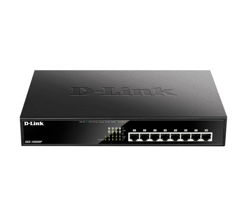 Коммутатор D-Link DGS-1008MP/B1A 8G 8PoE 125W неуправляемый