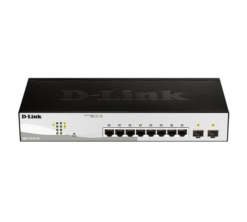 Коммутатор D-Link DGS-1210-10/F1A 8G 2SFP настраиваемый
