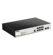 Коммутатор D-Link DGS-1210-10P/ME/B1A 8G 2SFP 8PoE управляемый